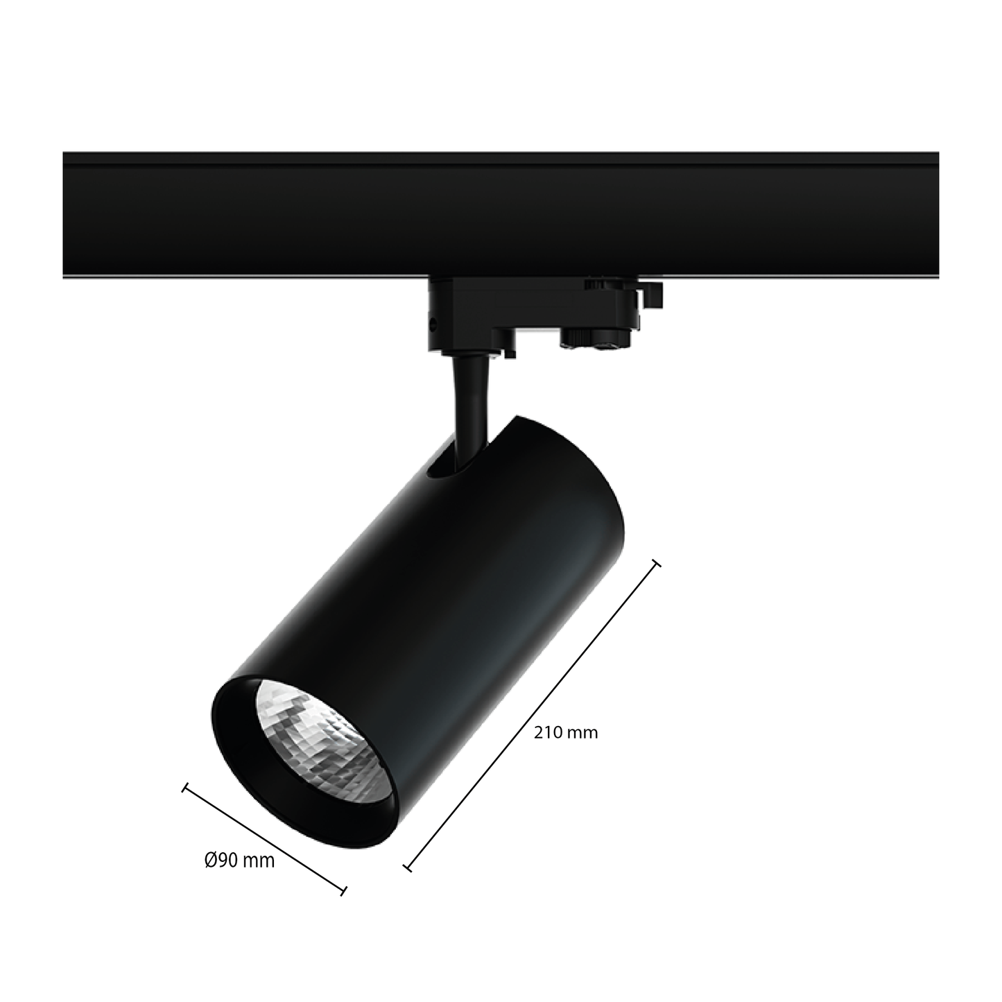 3-Phasen-Stromschienenstrahler 30W Schwarz 3000K 4000K MDRLED®