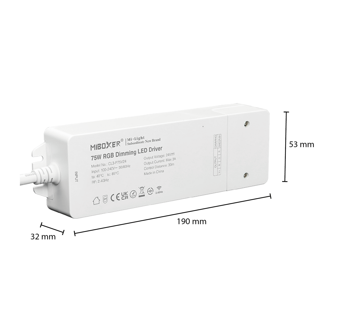 MI-LIGHT DRIVER 24V 75W RGB MDRLED®