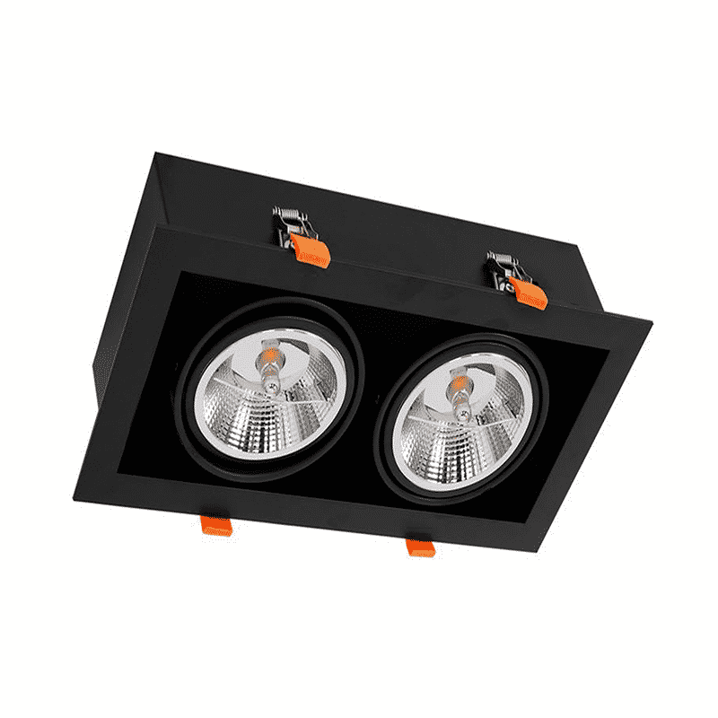 AR111 Doppelleuchte SCHWARZ-WEISS-SCHWARZ/WEISS MDRLED®