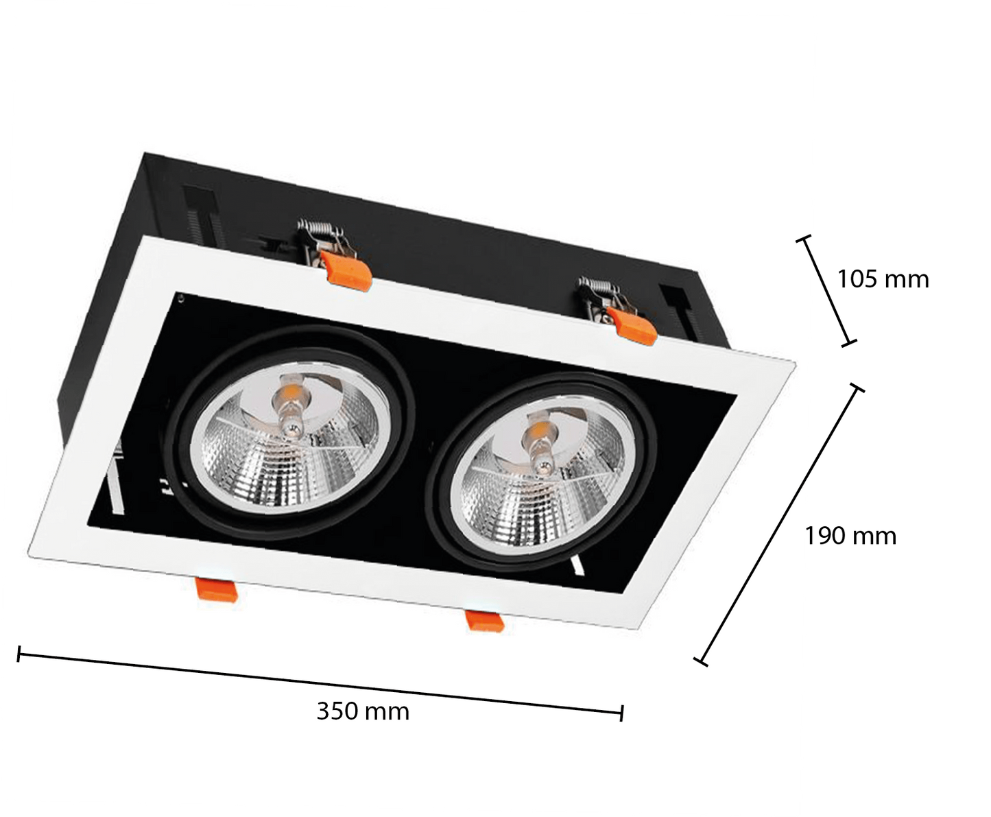 AR111 DOPPELLEUCHTE SCHWARZ/WEISS MDRLED®