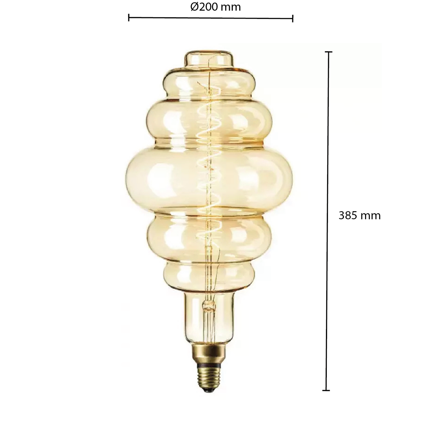 LED-Filament E27 dimmbar Bernstein 6W MDRLED®
