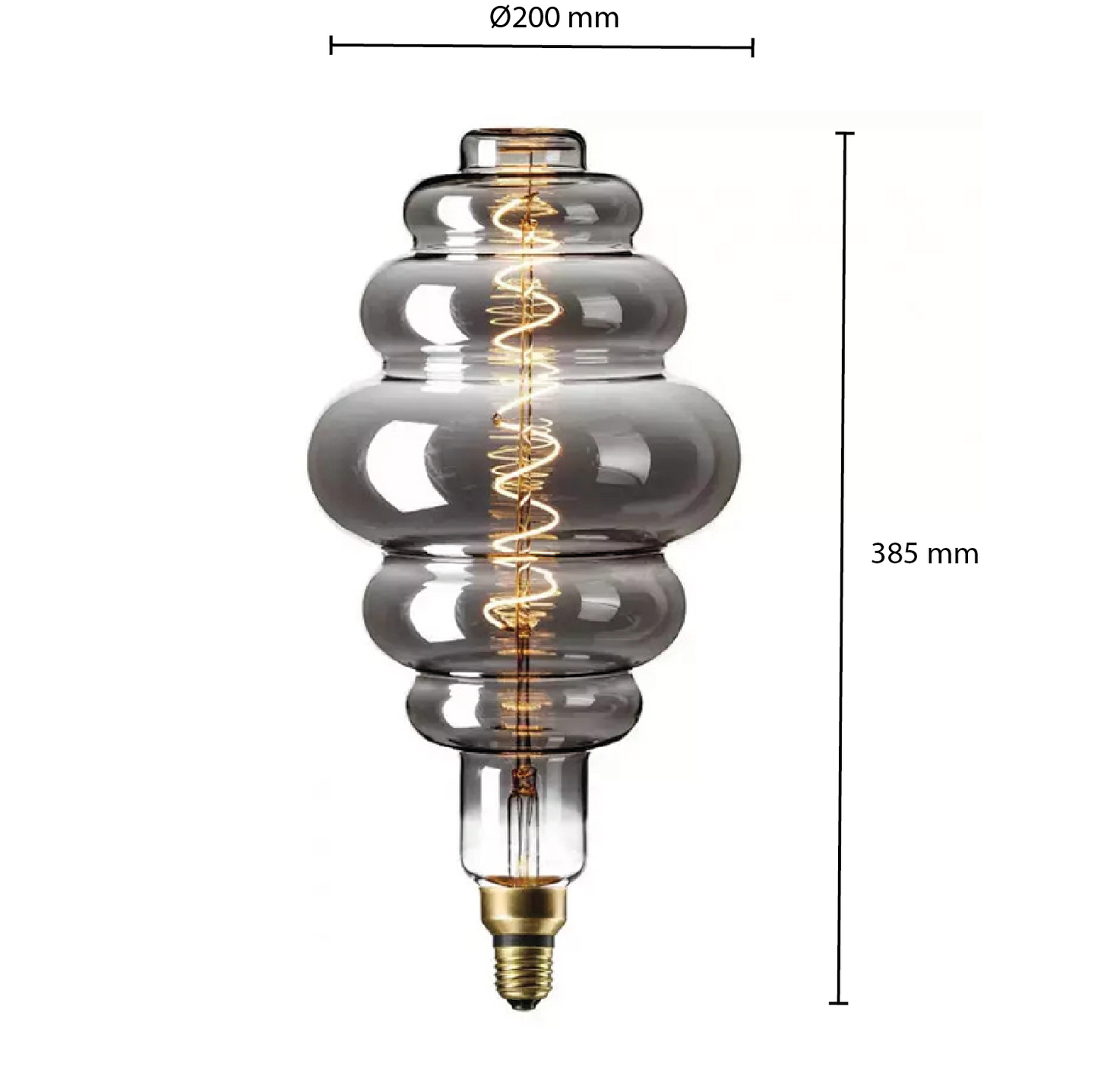 LED-Filament E27 dimmbar, rauchfarben, 6 W, MDRLED®