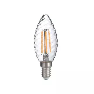 LED Filament E14 Kaarslamp met Ribbels - Dimbaar, helder 2W, 2400K iMDRLED®