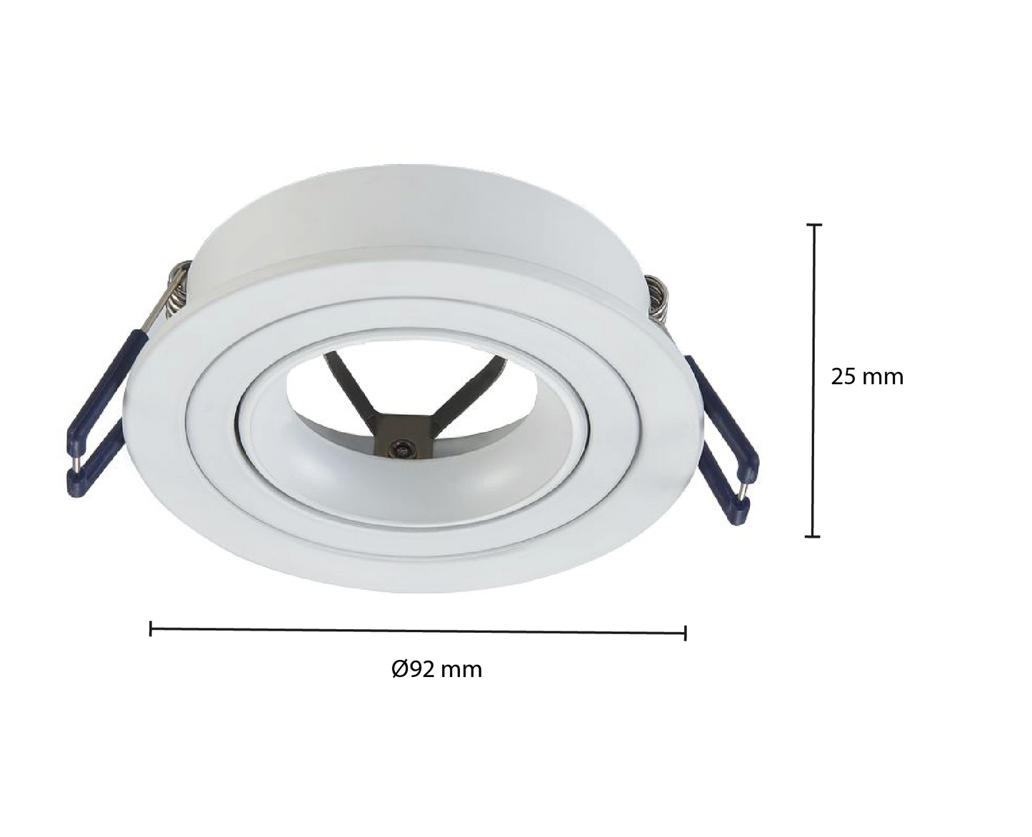 GU10 LEUCHTE KIPPBAR WEISS, SCHWARZ, SILBER Ø80mm MR16 MDRLED®