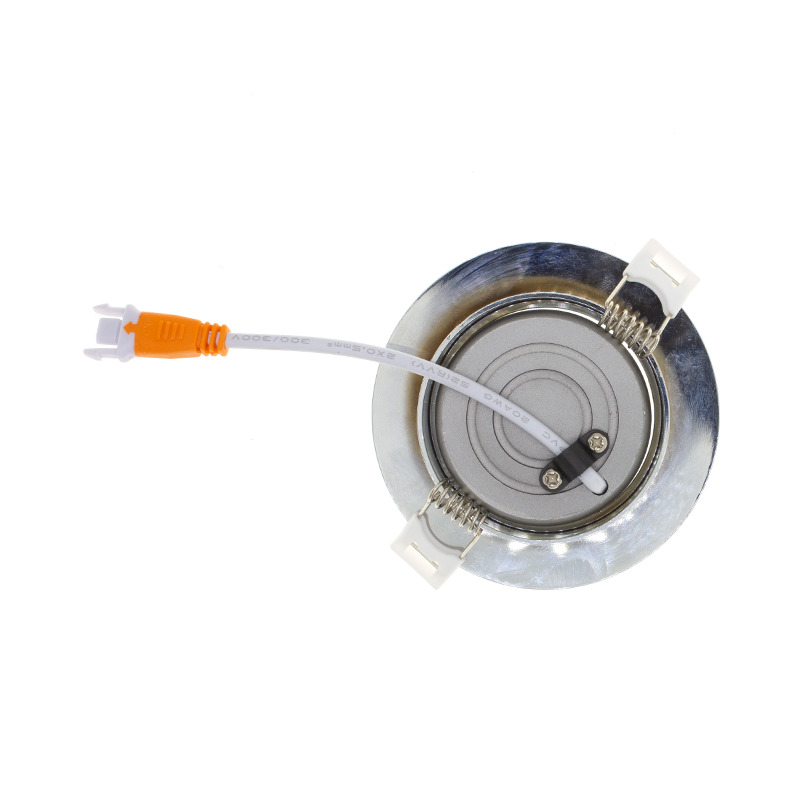 LED-Einbaustrahler Slim Fit Ø75 6W Dimmbar Chrom 3000K MDRLED®