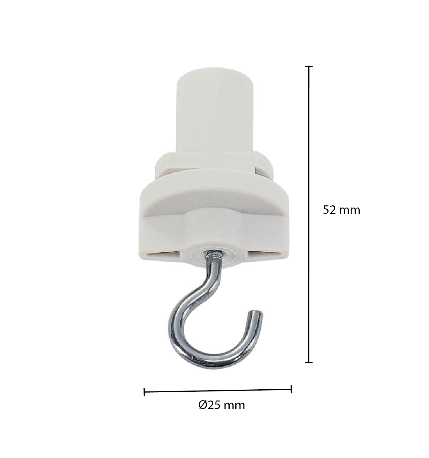 3-FASE ADAPTER MET HAAK WIT Roestvrij staal MDRLED®