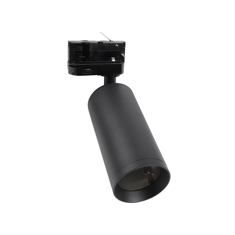 3-PHASEN-SCHIENENLEUCHTE MIT FEDER GU10 SCHWARZ MDRLED®