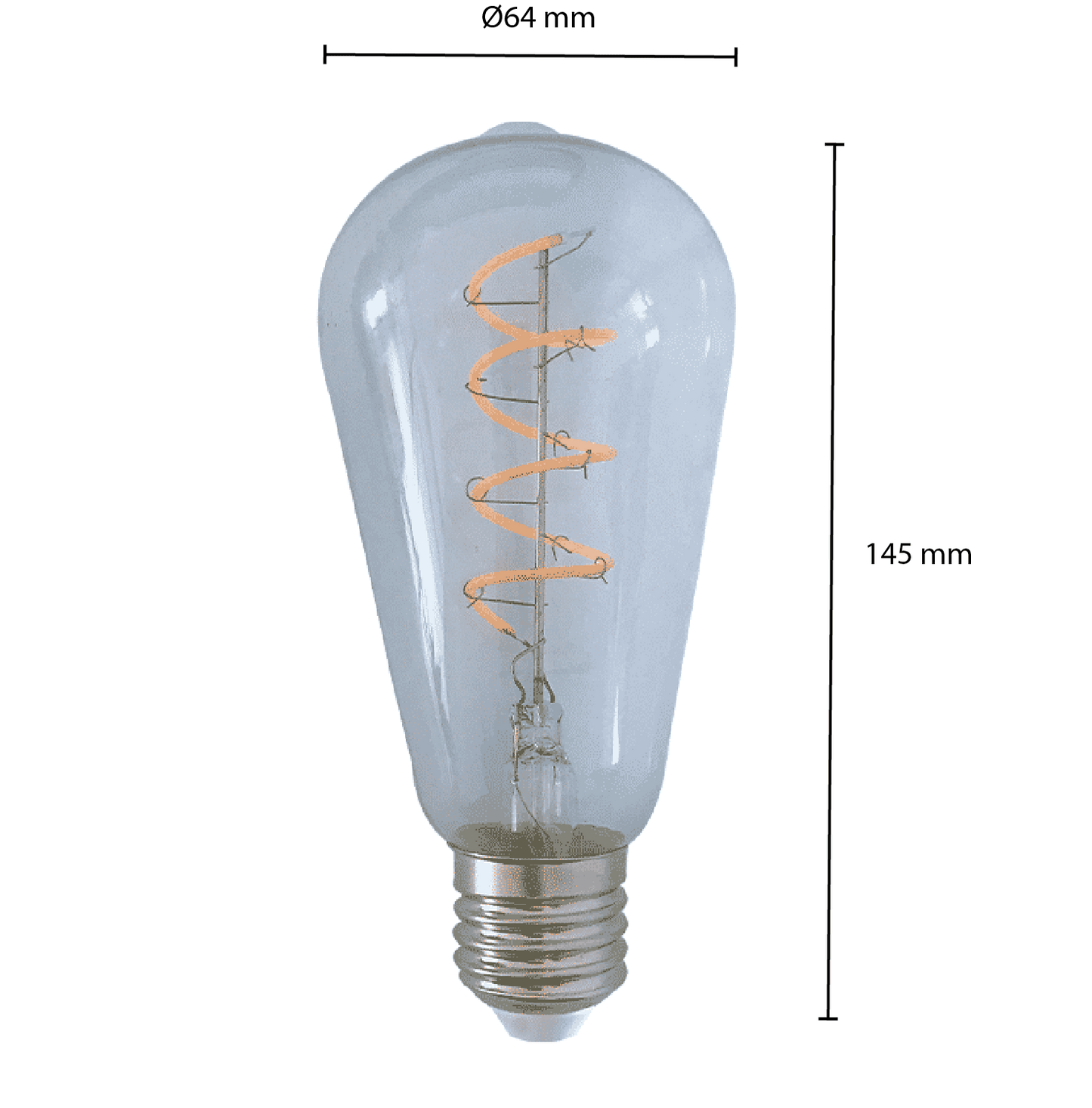FILAMENT E27 EDISON DIMMBAR KLAR 4W 2200K MDRLED®