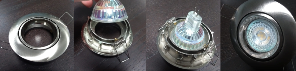 GU10 Leuchte NAIAD neigbar Silber M MDRLED®