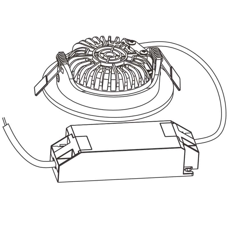 SLIM-FIT 5W Dim to Warm Einbaustrahler in Weiß MDR LED®