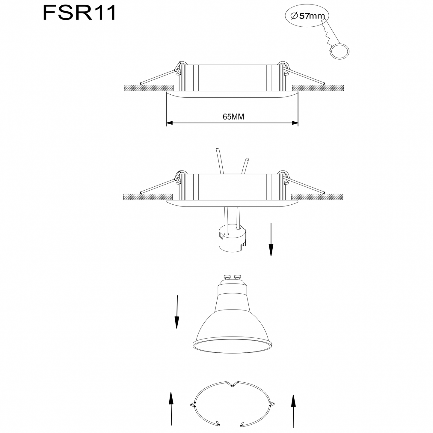 GU10 MR11 ARMATUUR KANTELBAAR RVS MR11 MDR LED®