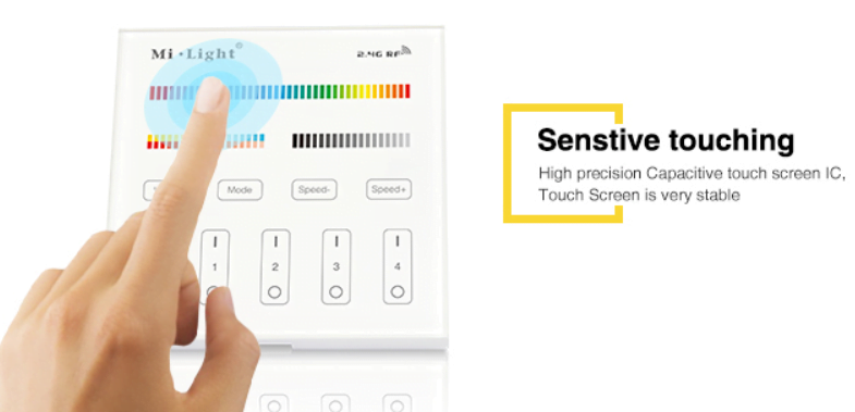 MI-LIGHT FERNBEDIENUNG 4 GRUPPEN RGB+CCT 220V MDRLED®