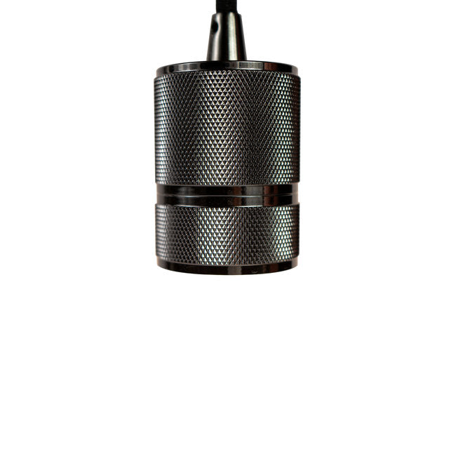Schwarze Kordelpendelleuchte mit E27-Fassung MDR LED®