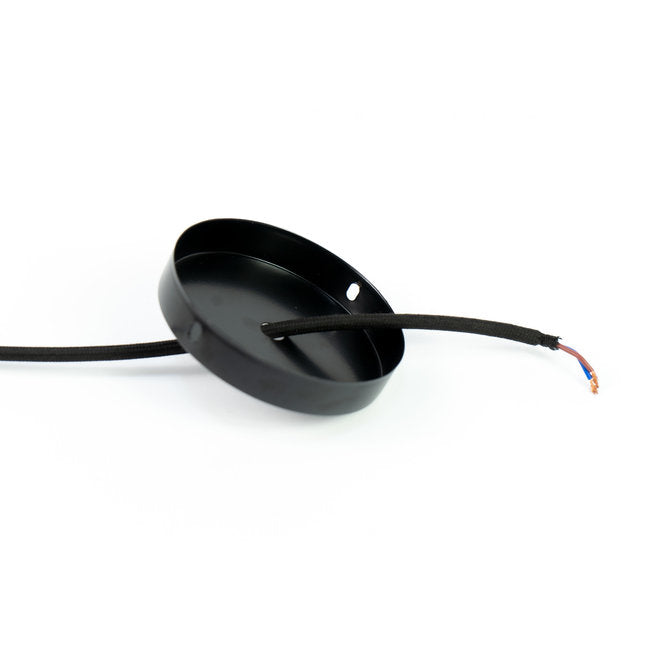 Schwarze Kordelpendelleuchte mit E27-Fassung MDR LED®
