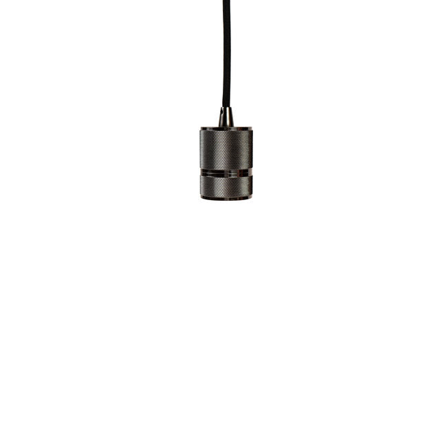 Schwarze Kordelpendelleuchte mit E27-Fassung MDR LED®