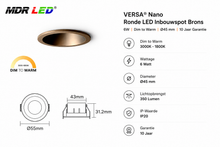 Versa Nano Elegance Rond Bronze Dim naar Warm