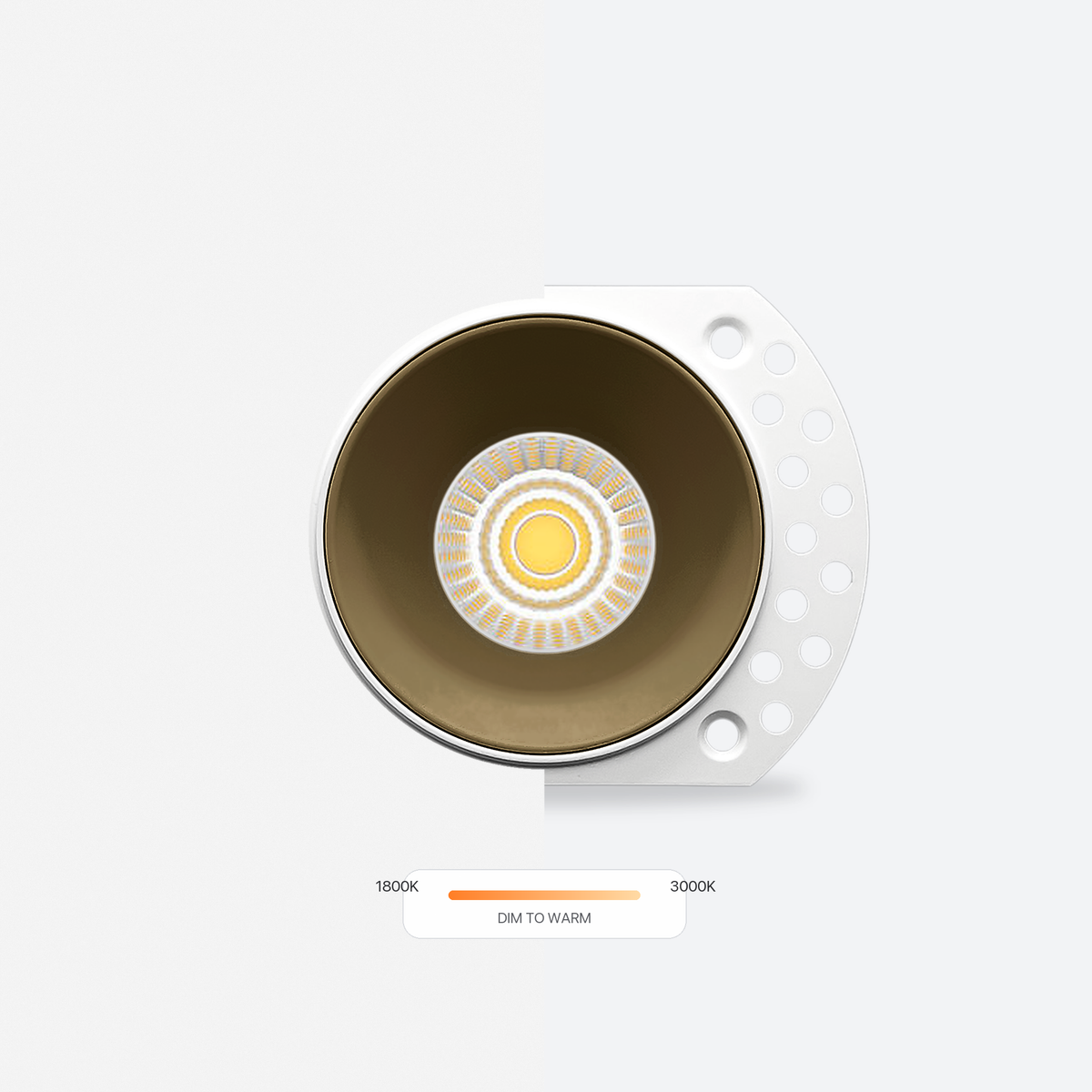 MDRLED® VERSA EDGE Rond | Trimless Inbouwspot | Dim to Warm Incl. MR16 LED Module