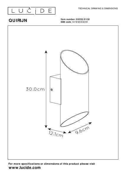 Lucid QUIRIJN - Kinkiet - Ø 10 cm - 1xG9 - Czarny MDRLED