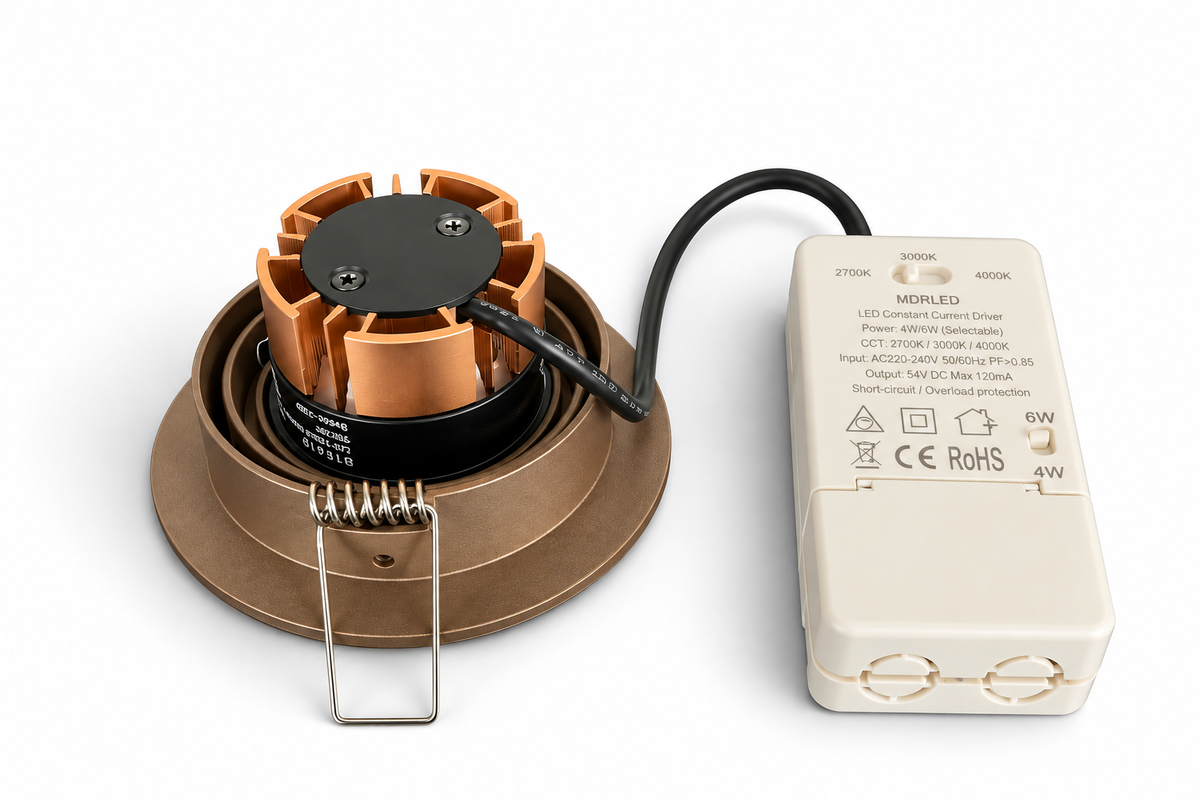 LED Inbouwspot Donkerbrons 4/6W CCT | Kantelbaar