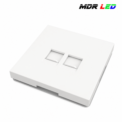 Netwerkdoos 2x RJ45 Wit/Zwart | Complete Set