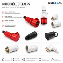 32A Cee Krachtstekker naar 3x 230V met H07 RN-F Neopreenkabel - MDR LED®