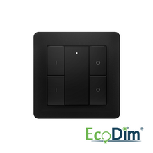 ECODIM | DRAADLOZE SCHAKELAAR ZIGBEE | 2 GROEPEN | ZWART