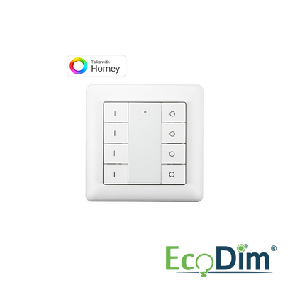 ECODIM  DRAADLOZE SCHAKELAAR ZIGBEE  4 GROEPEN  WIT