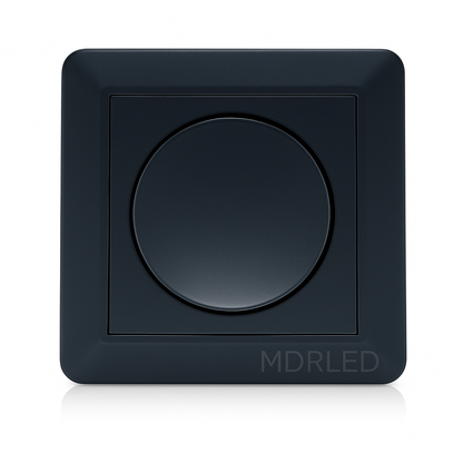 Afdekraam voor Enkele Dimmer – Zwart – Inclusief Inbouwraam