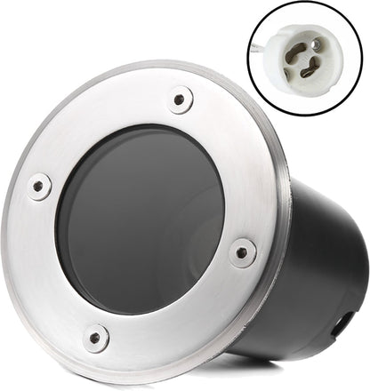 Bodenstrahler Edelstahl gebürstet rund 100mm MDRLED® 