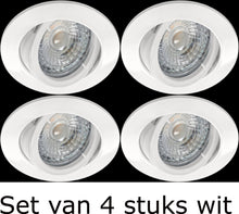 Ronde Kantelbare LED Inbouwspot –  5 Watt- 4-10 stuks (set) - 3000K  - Ø70-75mm - IP20 - ingebouwde driver MDRLED®