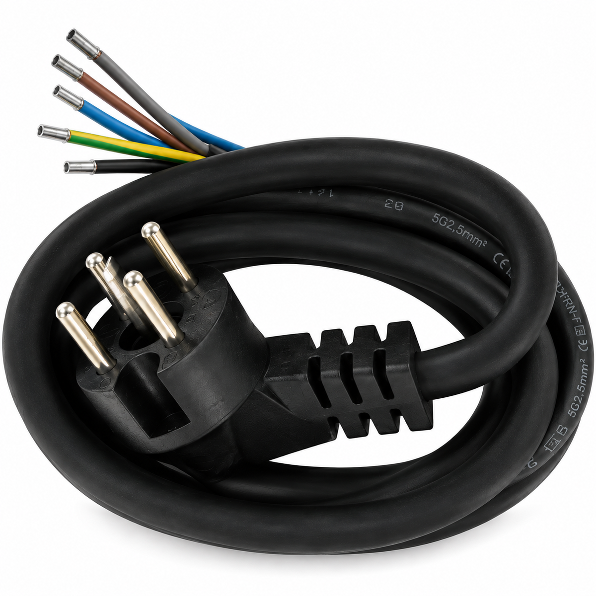 MDRLED® Perilex Kabel 5×2,5mm² 2m | H07RN-F | Zwart