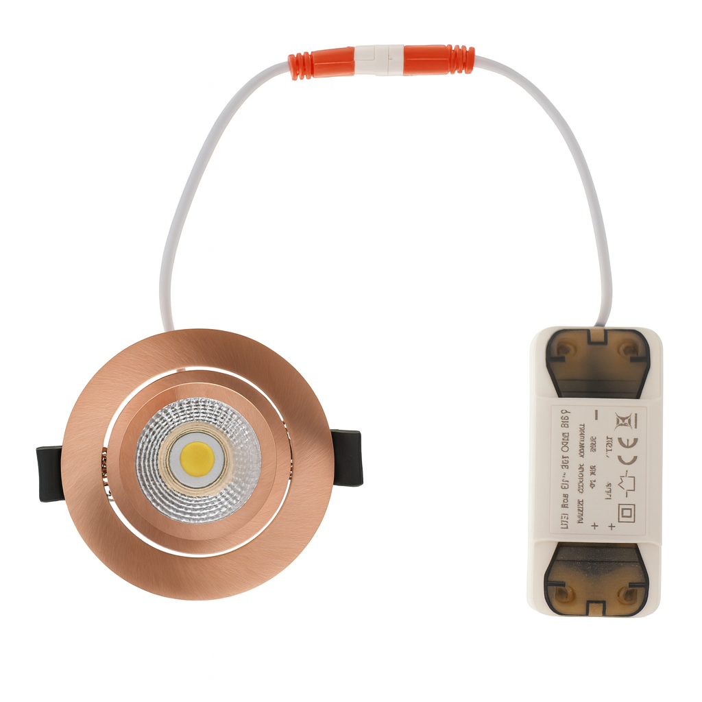 LED Inbouwspot LUNA 6W – Dimbaar – Koper – Ø68–78 mm – 2700K