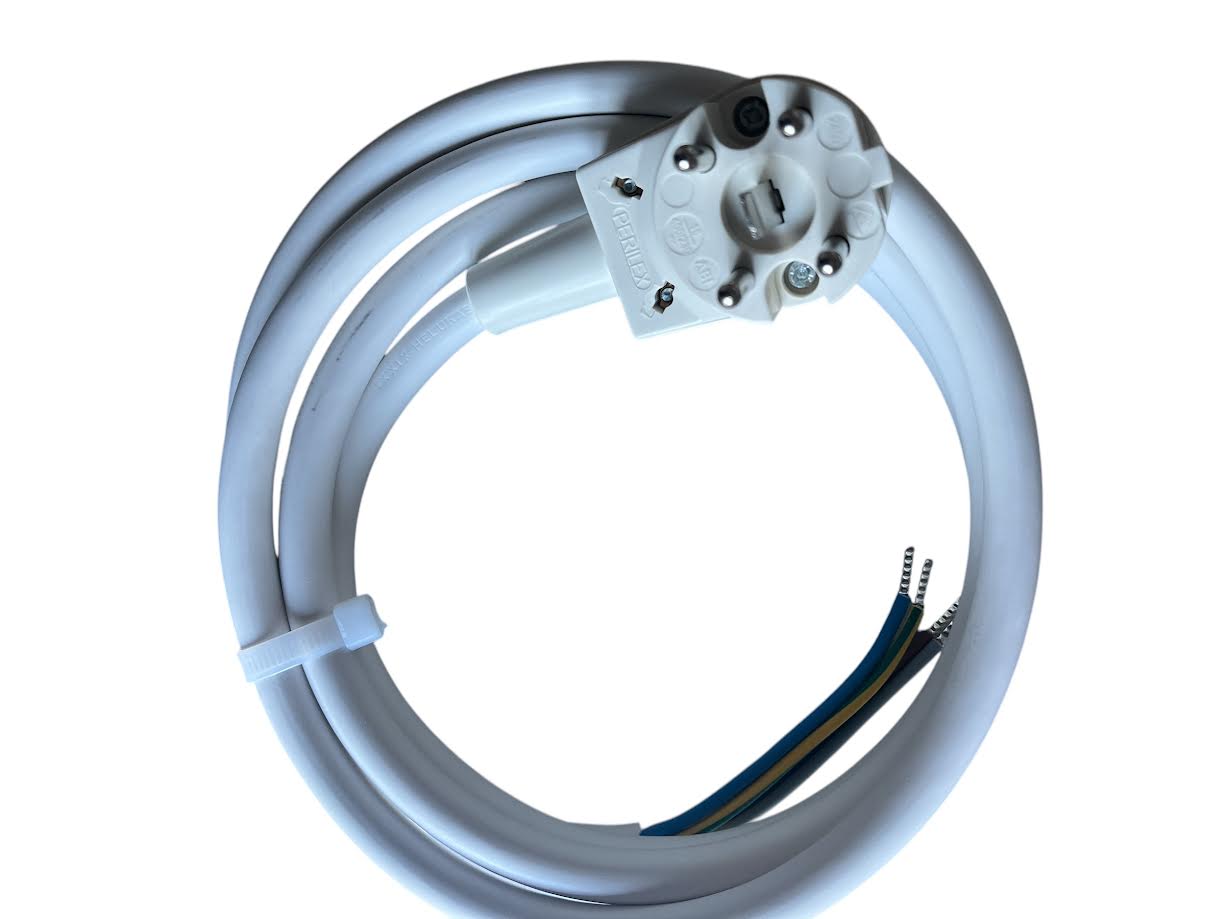 Herd/Backofen Anschlusskabel 5x2,5mm 2 Meter Weiß MDR LED®