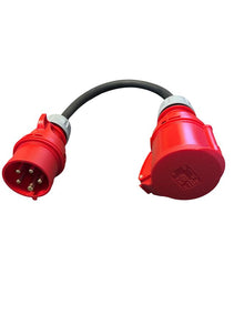 Netzadapter Reduzieradapter 16A Stecker auf 32A Buchse 5P 5x2,5mm MDRLED®