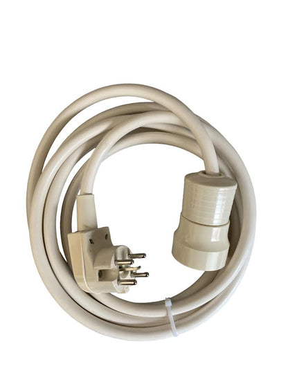 Perilex Koppelsnoer 16A   Hittebestendig, 3 tot 10 meter, Extra Dikke Kabel, 5x2.5mm Wit