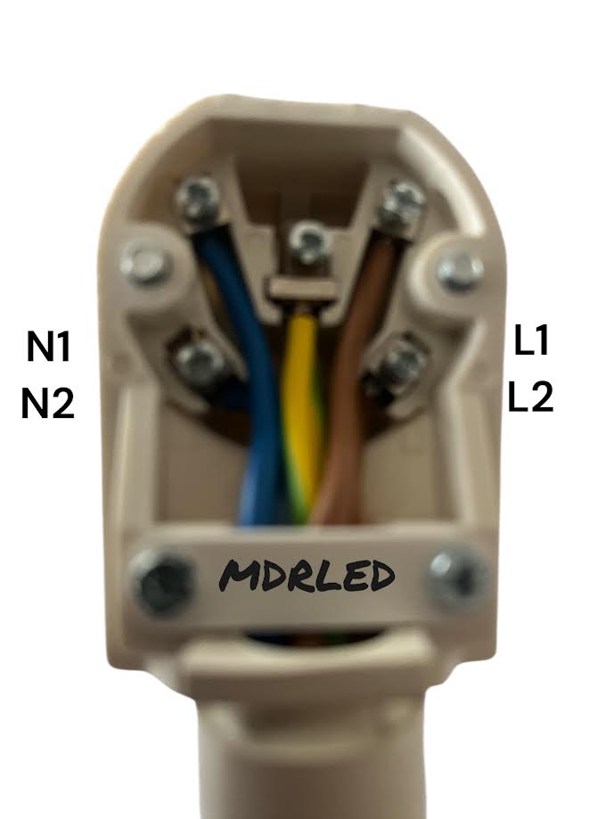 Adapter wtyczki Perilex do 2x230V contra przez 2 fazy rozproszone - MDR LED®