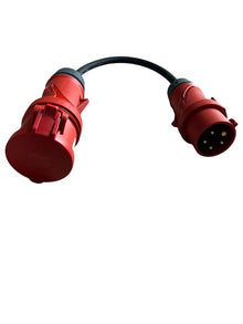 CEE MENNEKES Verlängerungskabel 400V 5x2,5 mm² 5-polig. Eingang: CEE 16A 5p Stecker. - Ausgang: CEE 32A 5p Kupplung MDRLED®