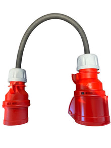 Netzadapter Reduzieradapter 16A Stecker auf 32A Buchse 5P 5x2,5mm MDRLED®