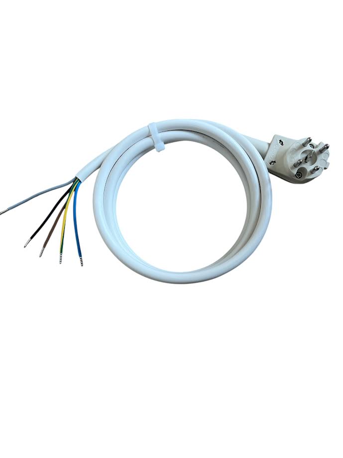 Herd/Backofen Anschlusskabel 5x2,5mm 2 Meter Weiß MDR LED®