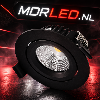 SLIM-FIT 5W Dimbare Inbouwspot in Zwart 2700K/3000K MDRLED®