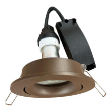 Verdiepte GU10 LED Inbouwspot Rond Mat Donkerbrons Ø92mm – Kantelbaar & Anti-Verblindend