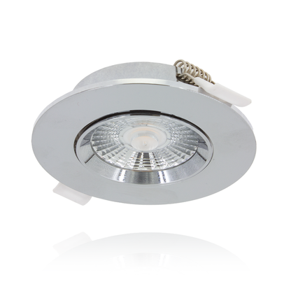 LED Inbouwspot Ø75 6W Dimbaar IP44 Chroom MDRLED ACTIE Aleen deze maand.