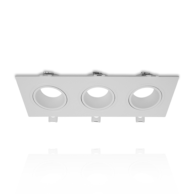 MDRLED® 3-voudig Inbouwarmatuur Wit | GU10 & MR16 | Incl. 3× 5W LED Modules