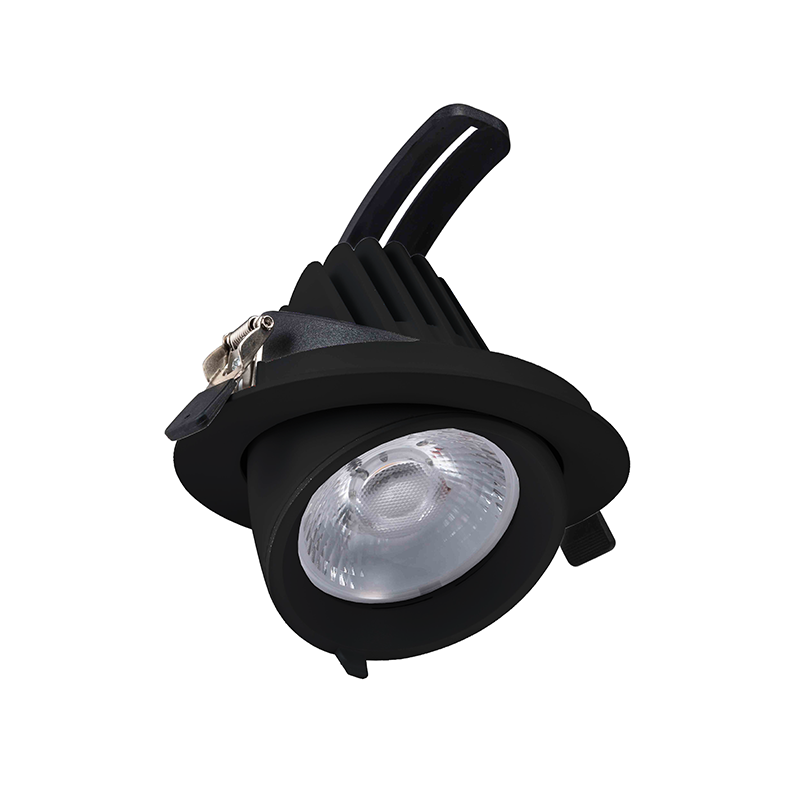 Oprawa sufitowa LED uchylna czarna CCT Ø145 30W MDRLED®