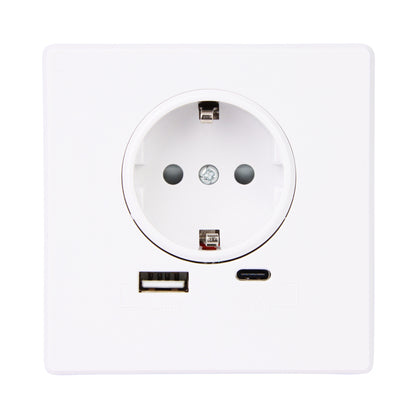 MDRLED® Wandcontactdoos met USB-A & USB-C | 16A | 220–240V | Zwart & Wit