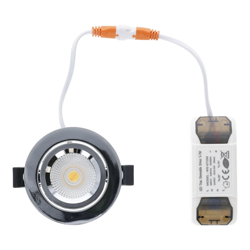 LED INBOUWSPOT SLIM-FIT  5W  DIM2WARM  CHROME MDRLED®