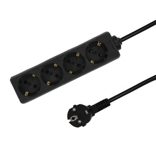 VIERVOUDIGE TAFELCONTACTDOOS 5M ZWART MDRLED®