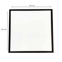 Back-lit Paneel 60x60 cm – 30W, Zwart, White Switch 3000K-5000K