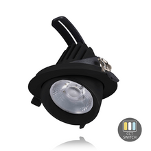 LED Downlight MDRLED® Kantelbaar Ø145 – 30W  Zwart  CCT-Switch  CRI 96  UGR 21