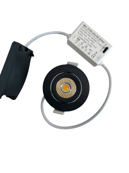 Inbouwspot Rond Zwart CCT Mini | MDRLED® 5W | IP65 | Dimbaar | 2700K-4000K